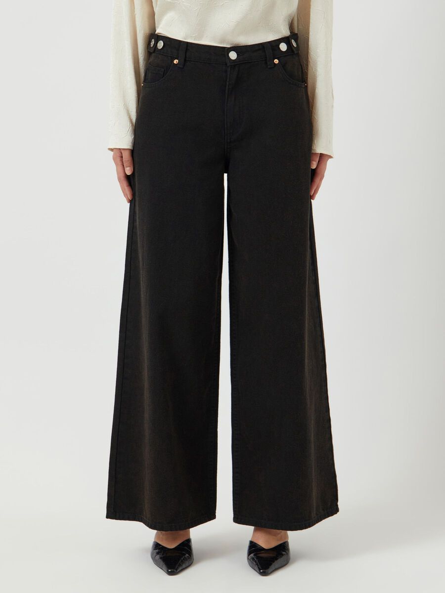 Product carousel image - YASLAMI WIDE FIT JEANS, Dark Brown Denim | 1
