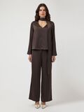 Product image thumbnail - YASPELLA HW  WIDE-LEG TROUSERS, Chocolate Brown | 4