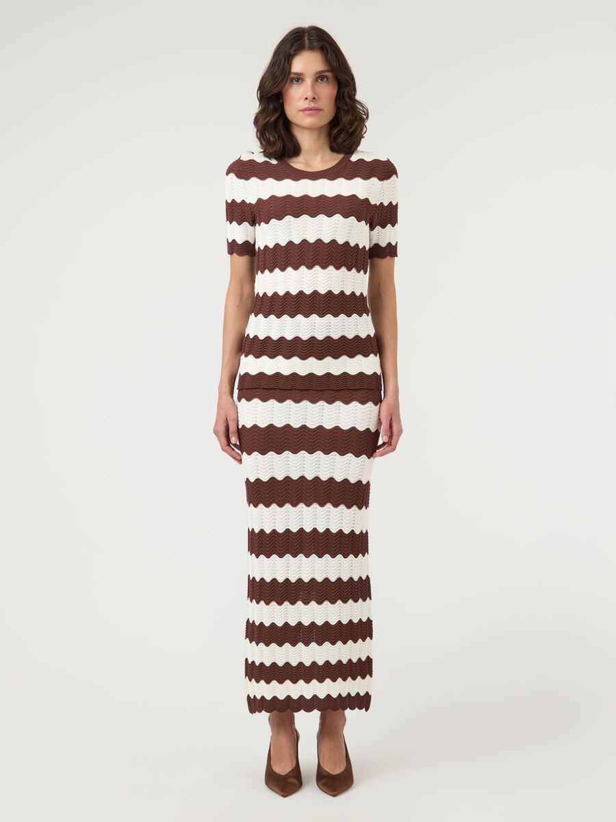 Carousel image - YASBEE HW LONG KNIT SKIRT, Birch | 4