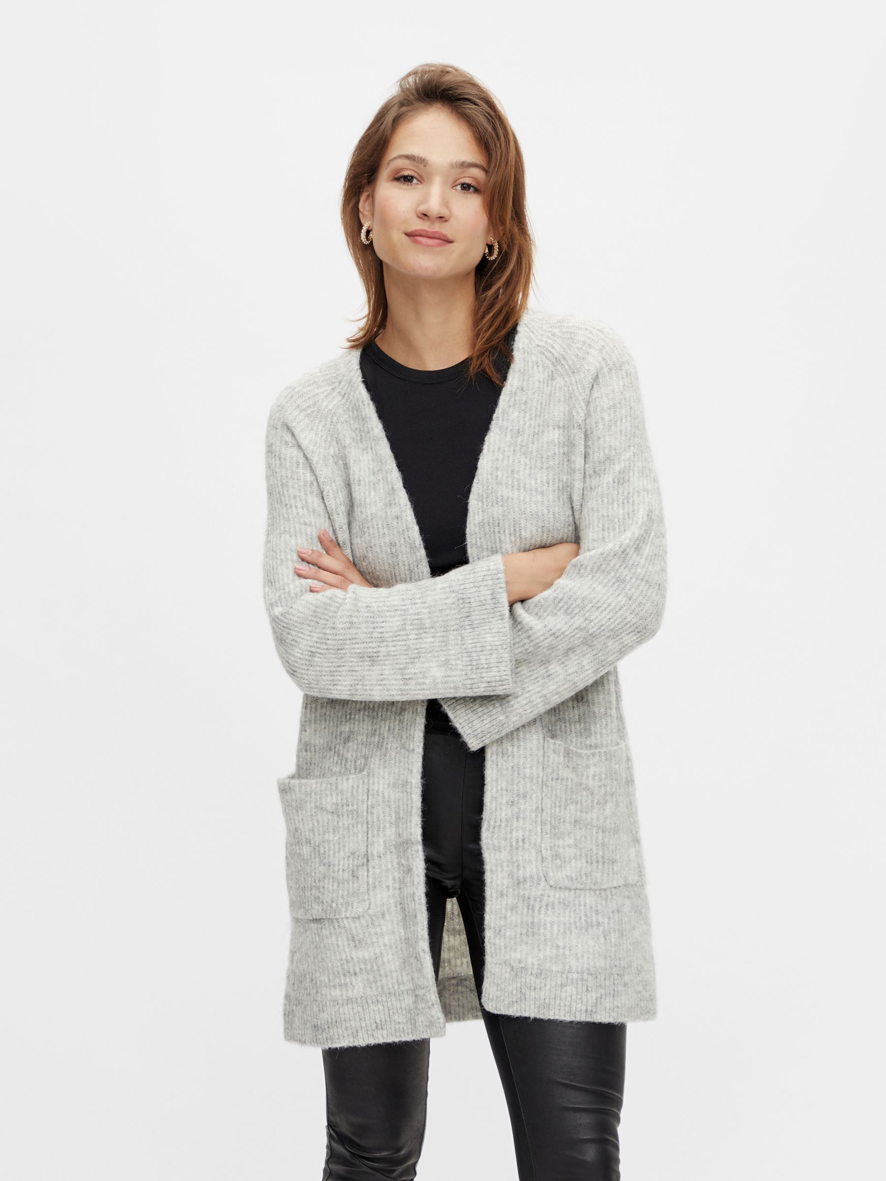 grey wooly cardigan
