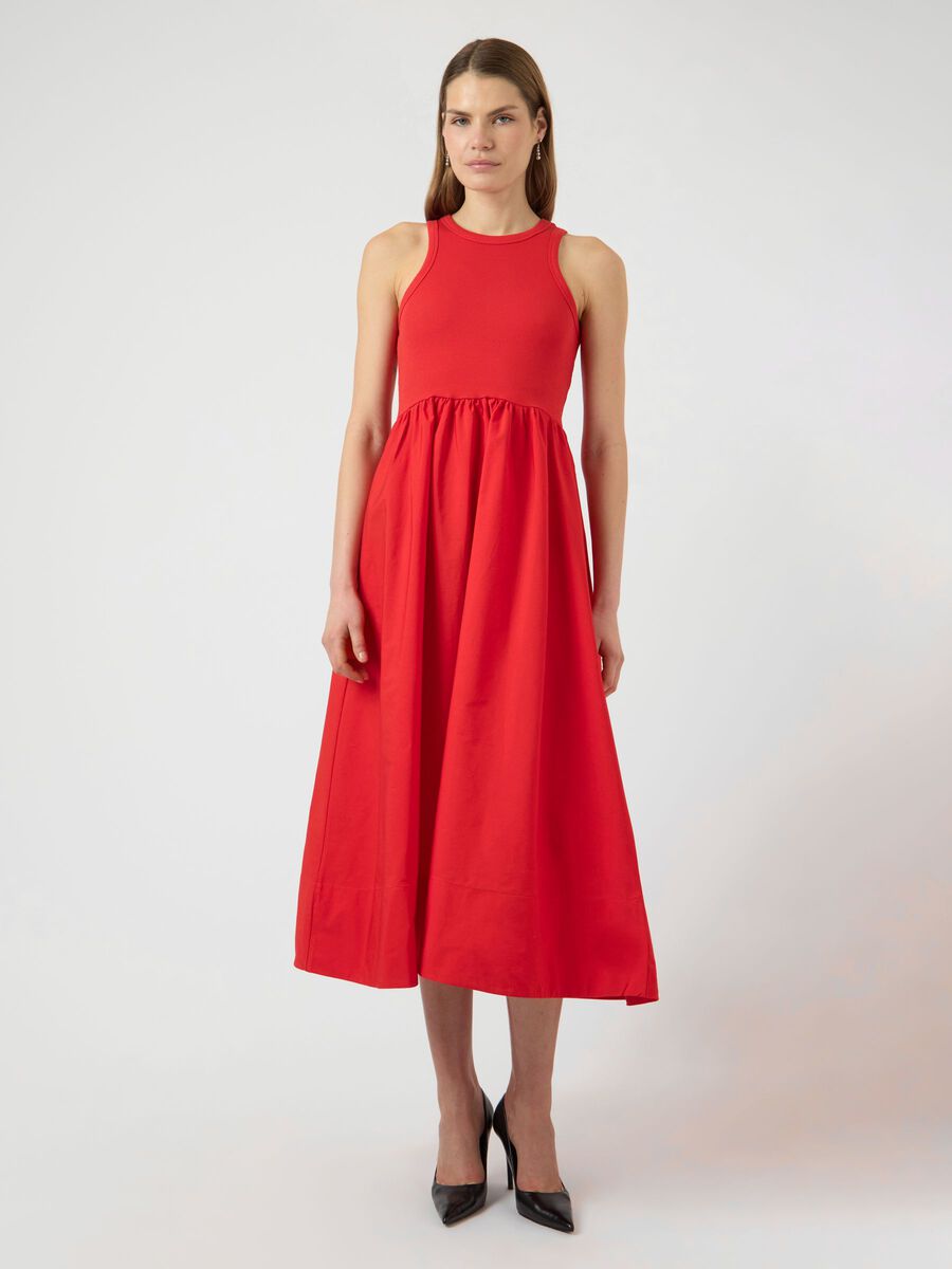 Product carousel image - YASMIRI  MIDI DRESS, Fiery Red | 1