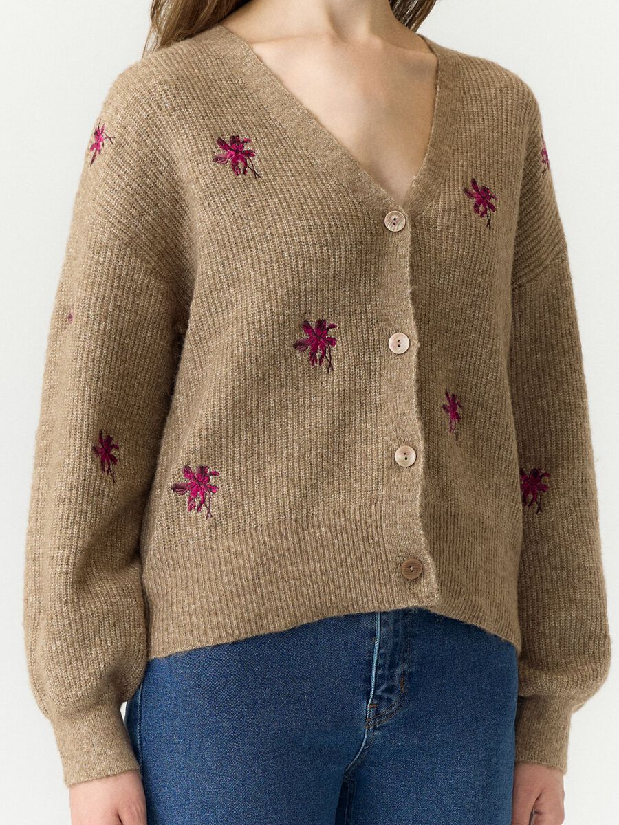 Carousel image 3 YASFLEUR CARDIGAN, Taupe Gray