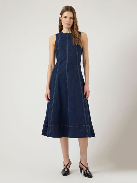 YAS YASTOVE LONG  DENIM DRESS, Medium Blue Denim, highres - 26041224_MediumBlueDenim_003.jpg