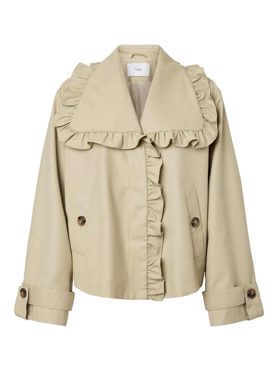 Product tile image YASELSANA SHORT TRENCHCOAT, Travertine 26038133_Travertine_1347974