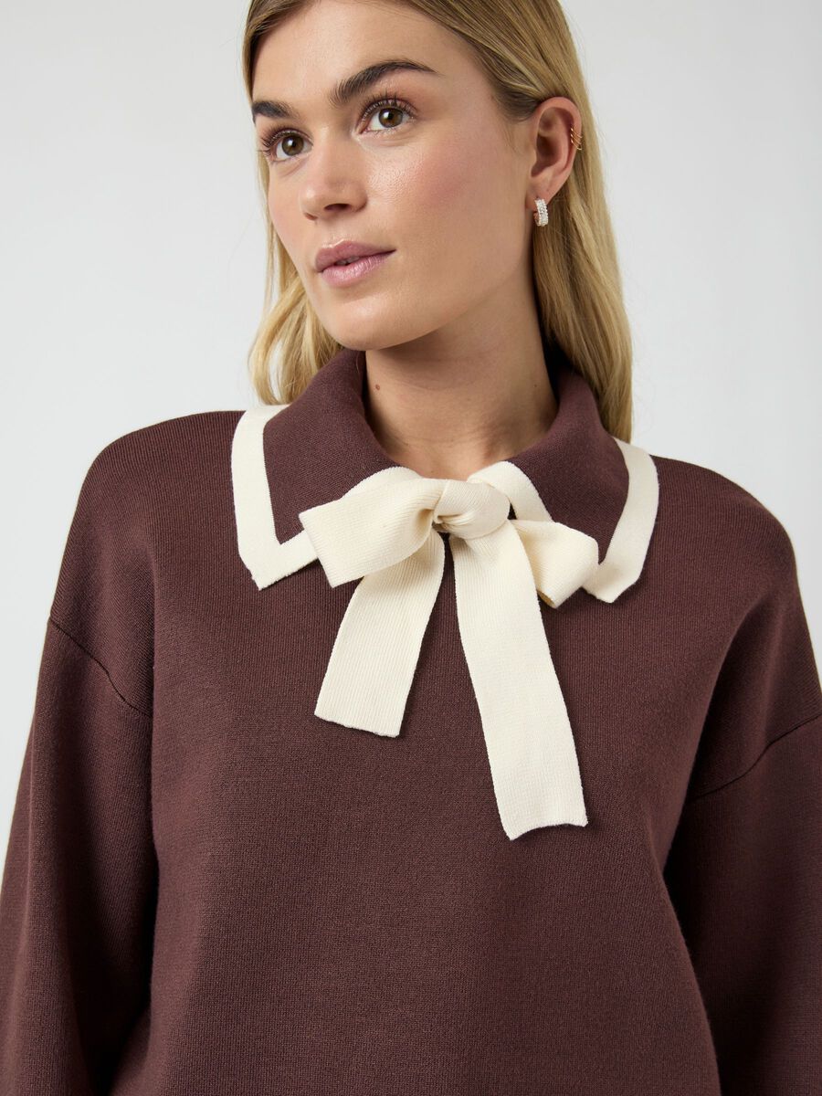 Carousel image - YASJOSIE KNITTED TOP, Chocolate Brown | 3