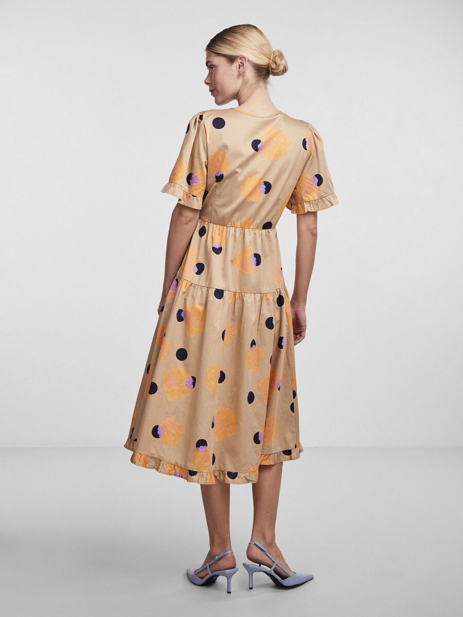 Y.A.S YASROXANNE WRAP DRESS, Warm Sand, highres - 26029503_WarmSand_1008452_004.jpg