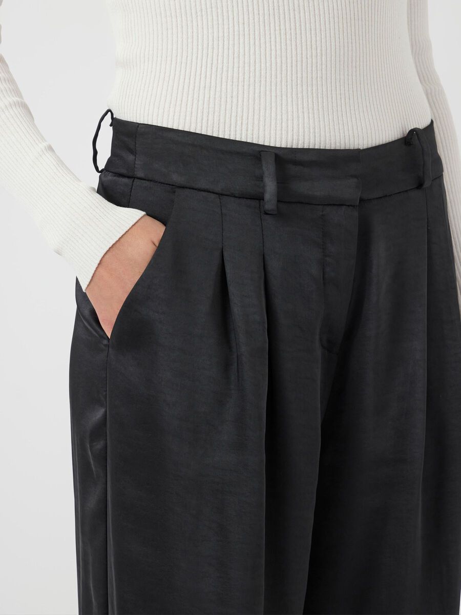 Carousel image - YASVIMA SATIN TROUSERS, Black | 3