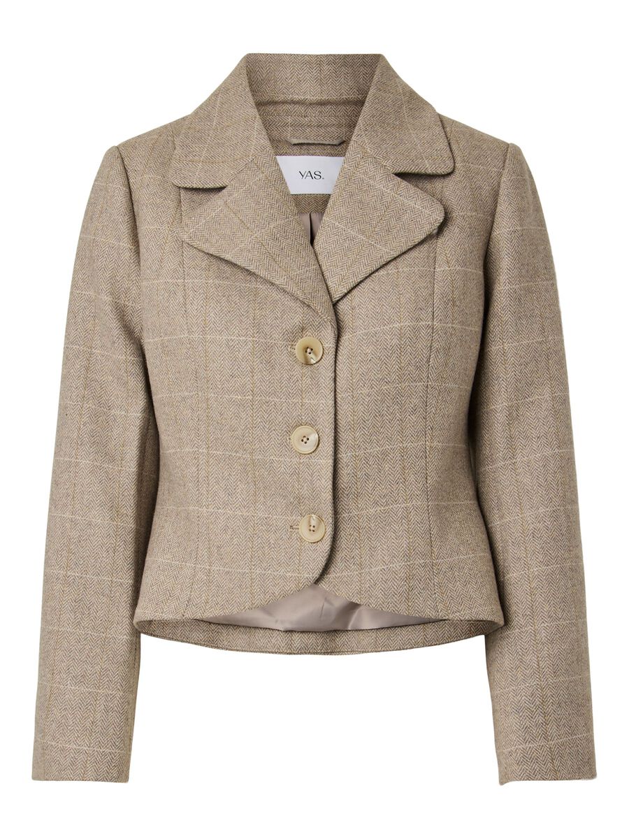 Carousel image 6 YASTHELA WOOL BLEND SHORT JACKET, Taupe Gray