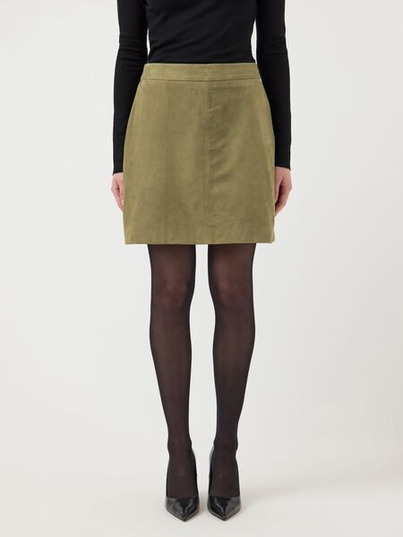 YAS YASENA HW SUEDE LEATHER  SKIRT, Aloe, highres - 26041445_Aloe_003.jpg