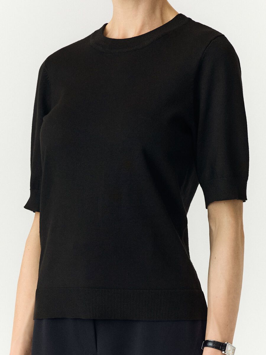 Carousel image 3 YASLENA GEBREIDE TOP, Black