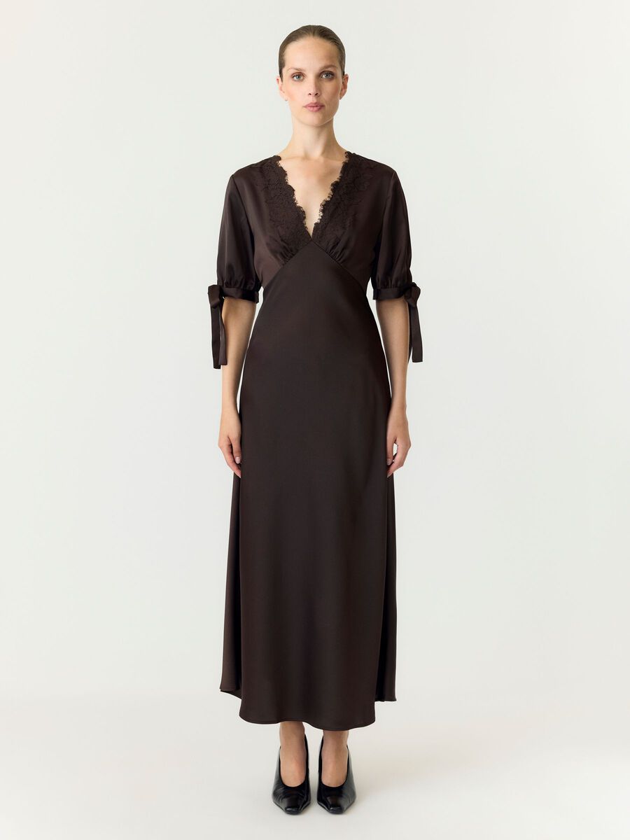 Yaspella 2/4-arm maxikleid, colour: coffee bean, braune