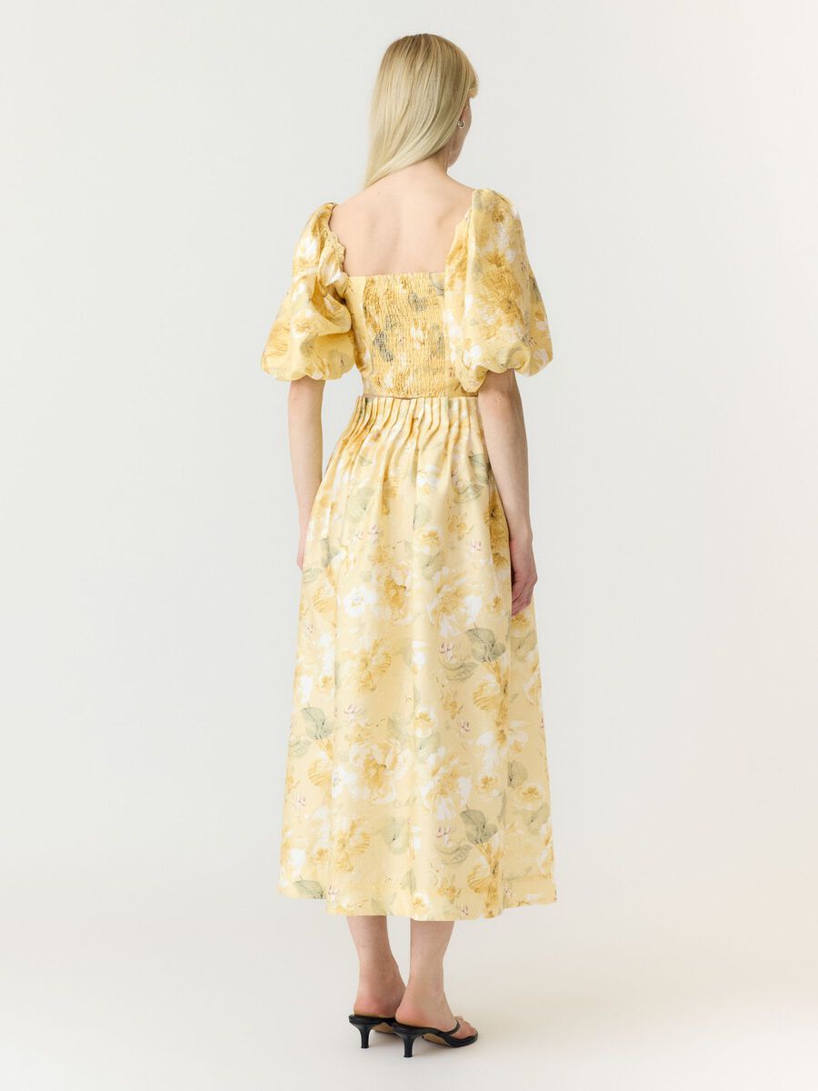 Carousel image 2 YASLEMON SHORT BALLOON SLEEVED TOP, Pale Banana