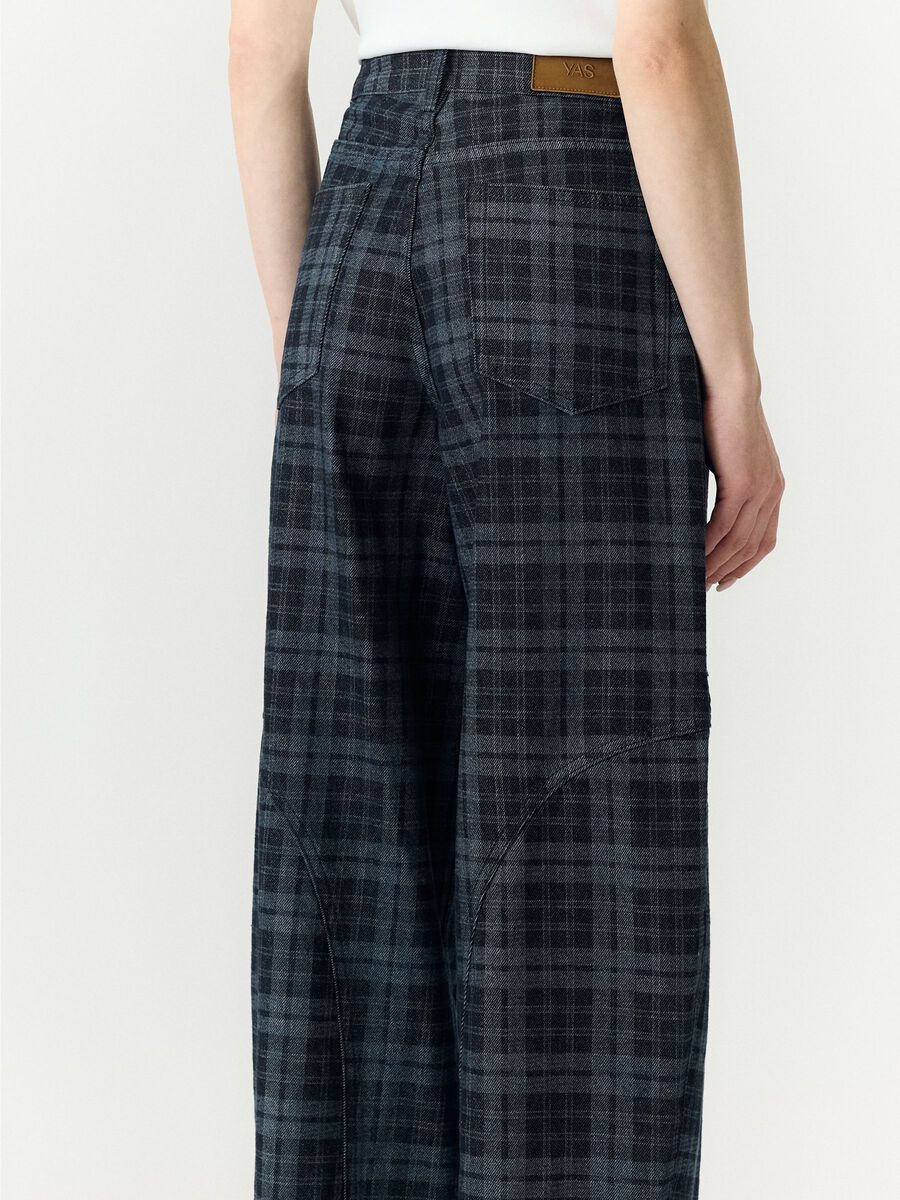 Carousel image 3 YASLUA HW BARREL JEANS, Dark Blue Denim