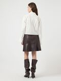 Product image thumbnail - YASCOLLY LEATHER SKIRT, Chocolate Brown | 2