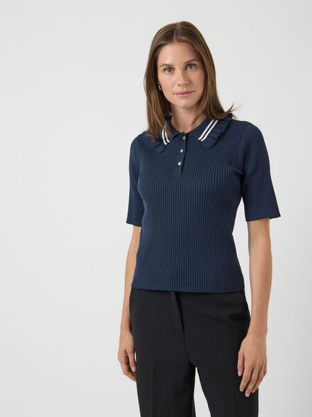 YAS YASPRIMOS 3/4 PULL EN MAILLE, Navy Blazer, highres - 26038385_NavyBlazer_1209797_003.jpg