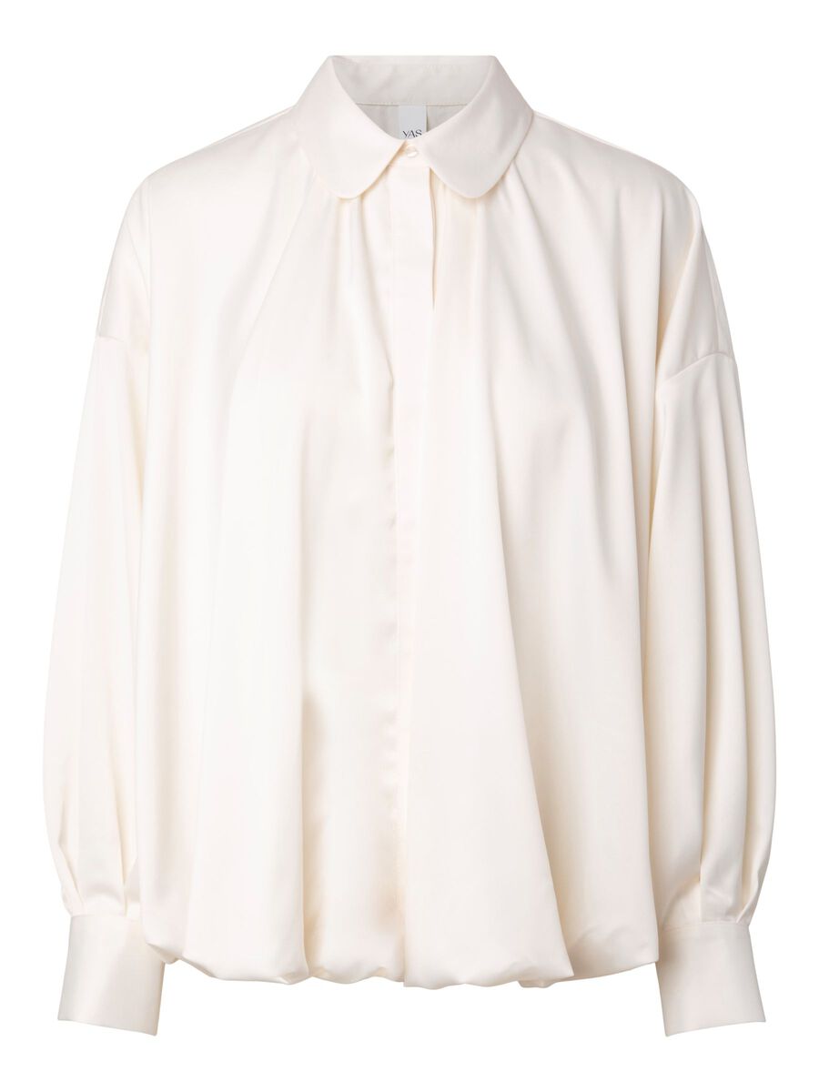 Product carousel image - YASPELLA BUBBLE HEM  SHIRT, Pristine | 1