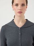 Product image thumbnail - YASCAMELIA CARDIGAN EN MAILLE, Dark Grey Melange | 3