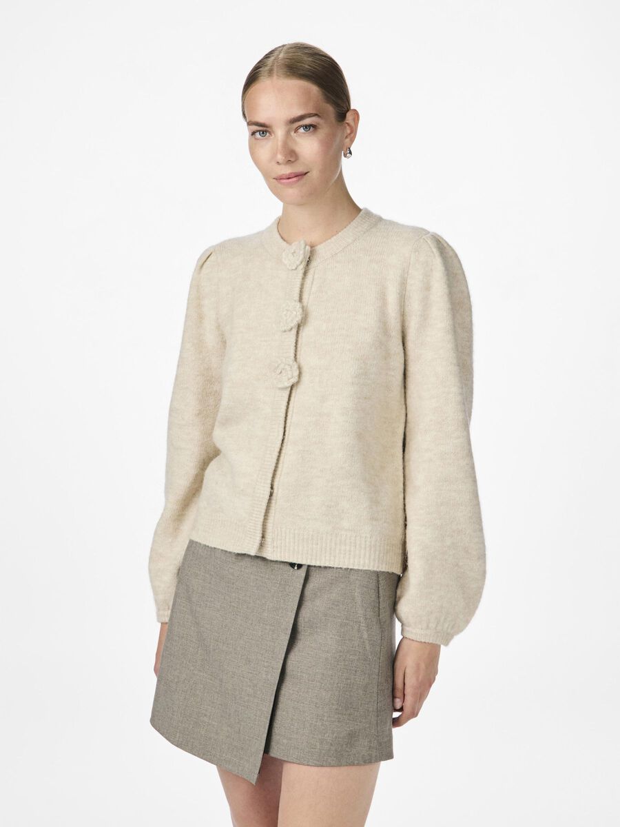 YAS YASROSELLE KNIT CARDIGAN, Birch, highres - 26036768_Birch_003.jpg