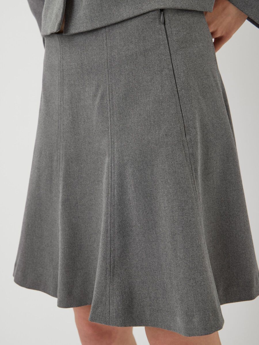 Carousel image - YASDENA MINI SKIRT, Grey Melange | 3