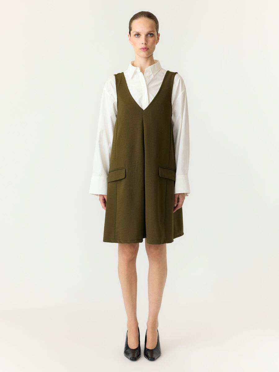 Product tile image YASMALEA WIDE SPENCER DRESS, Dark Olive 26024050_DarkOlive