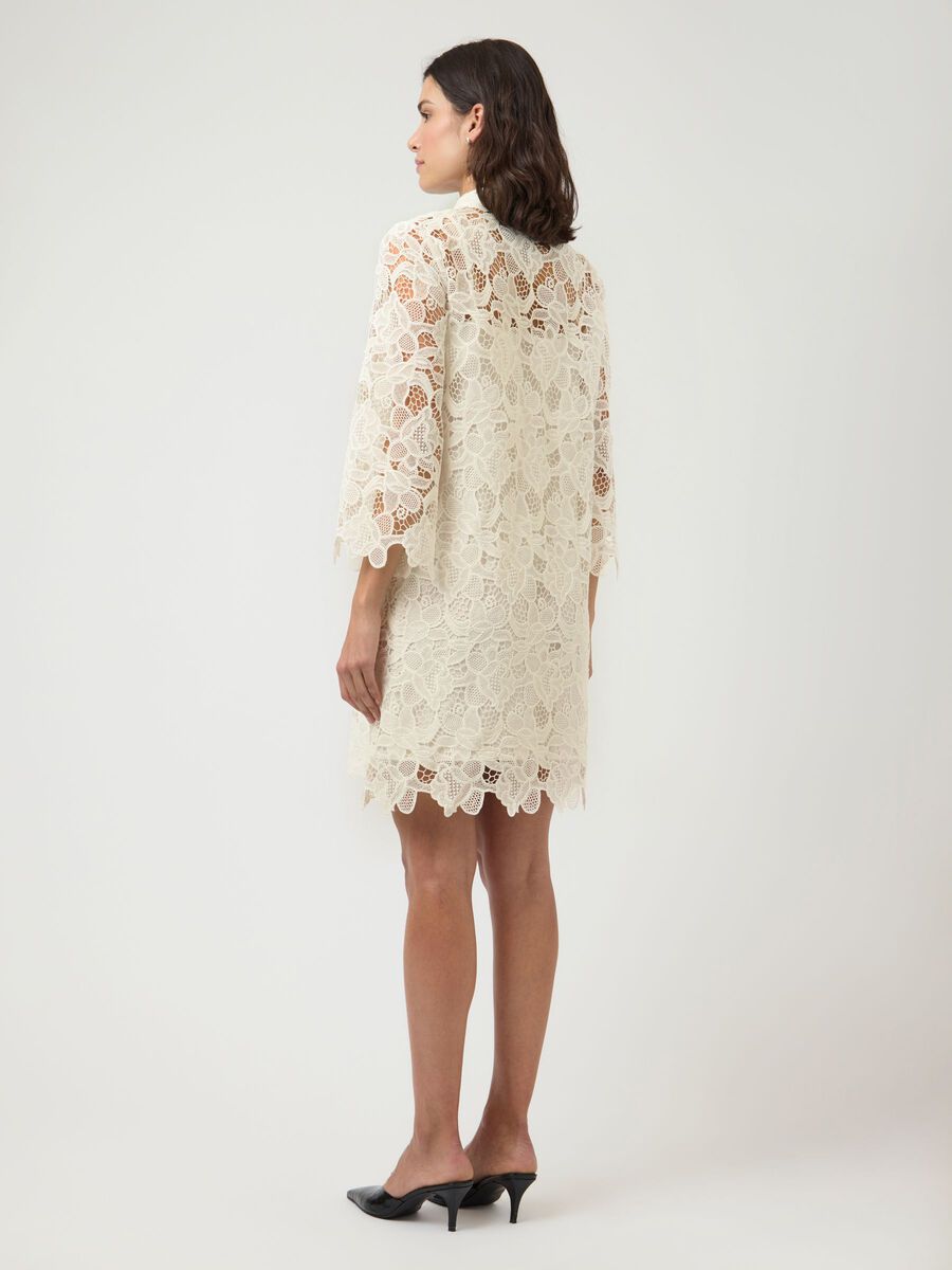 Carousel image - YASGALA 7/8 LACE  MIDI DRESS, Pristine | 2