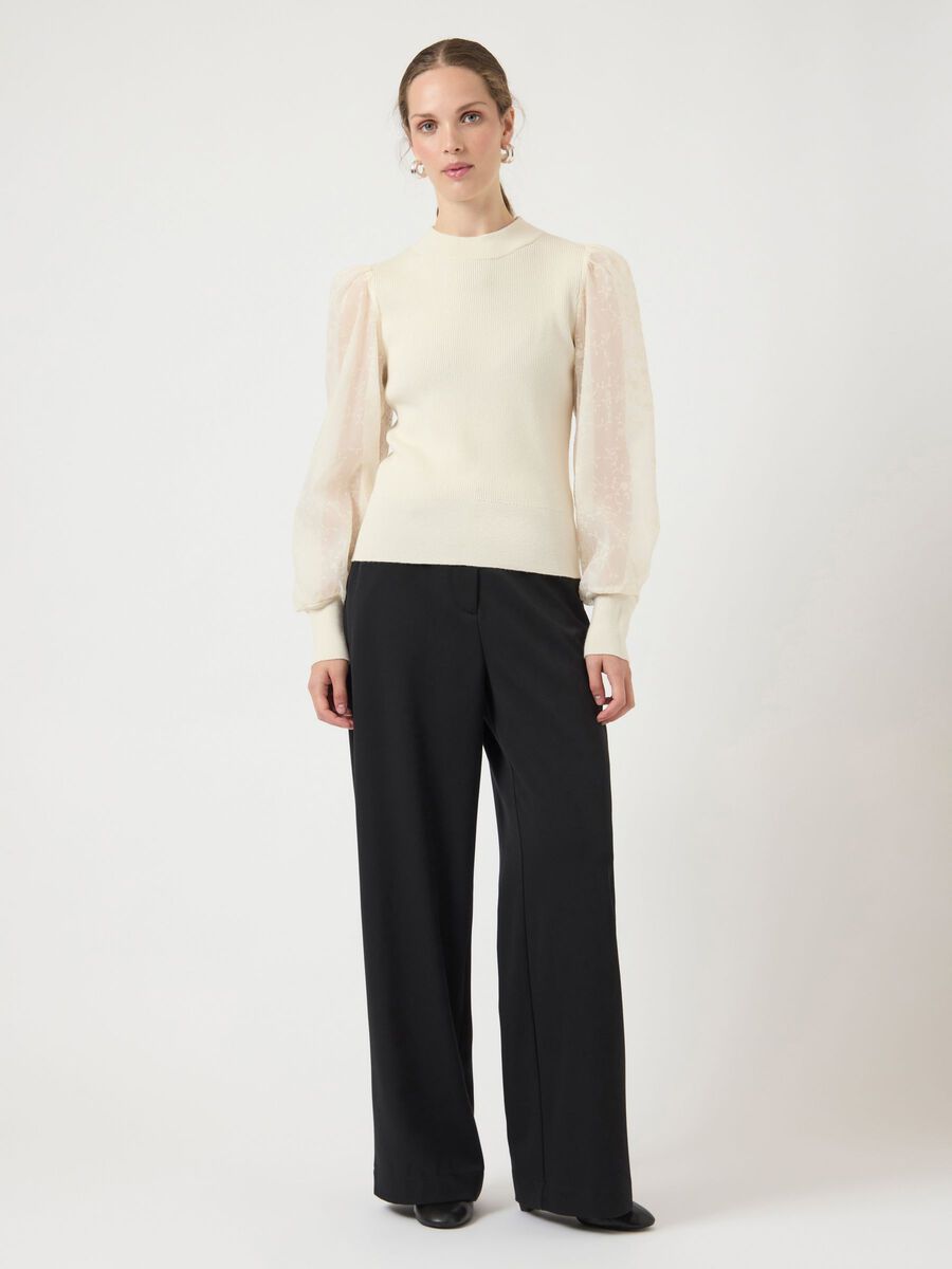 Carousel image - YASDOTME BALLOON SLEEVE TOP, Birch | 4