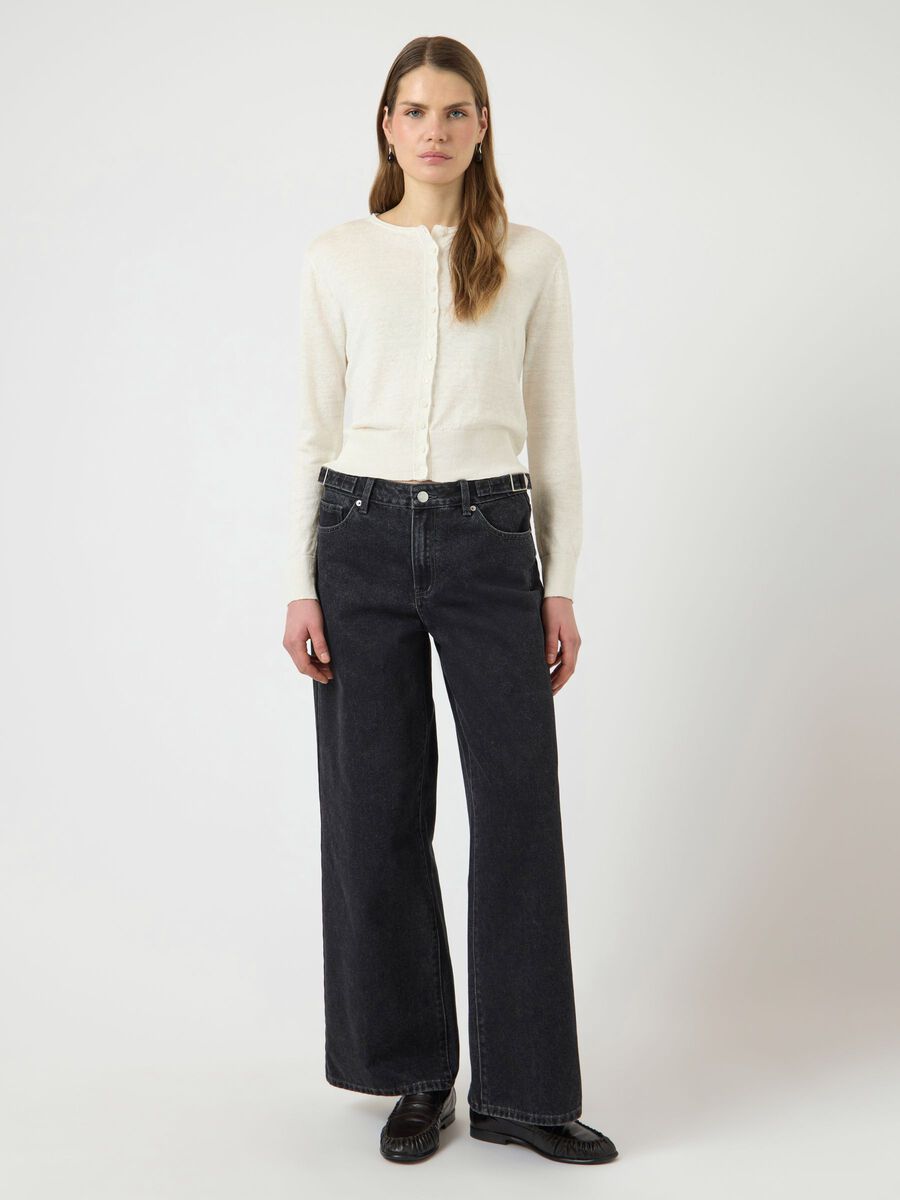 Carousel image - YASLINNEA  KNITTED CARDIGAN, Pristine | 4