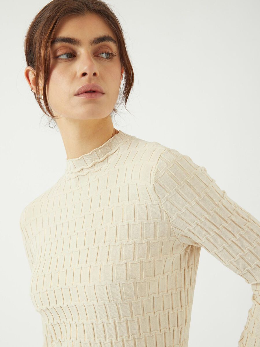 Carousel image - YASTRIXO KNITTED PULLOVER, Birch | 3