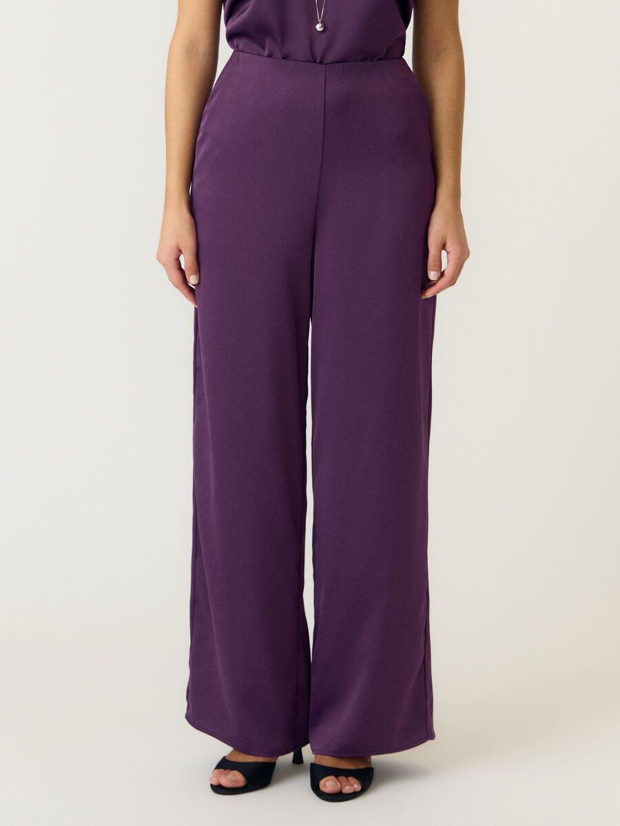 Product tile image - YASPELLA HW WIDE LEG HOSE, Wineberry | 26041054_Wineberry