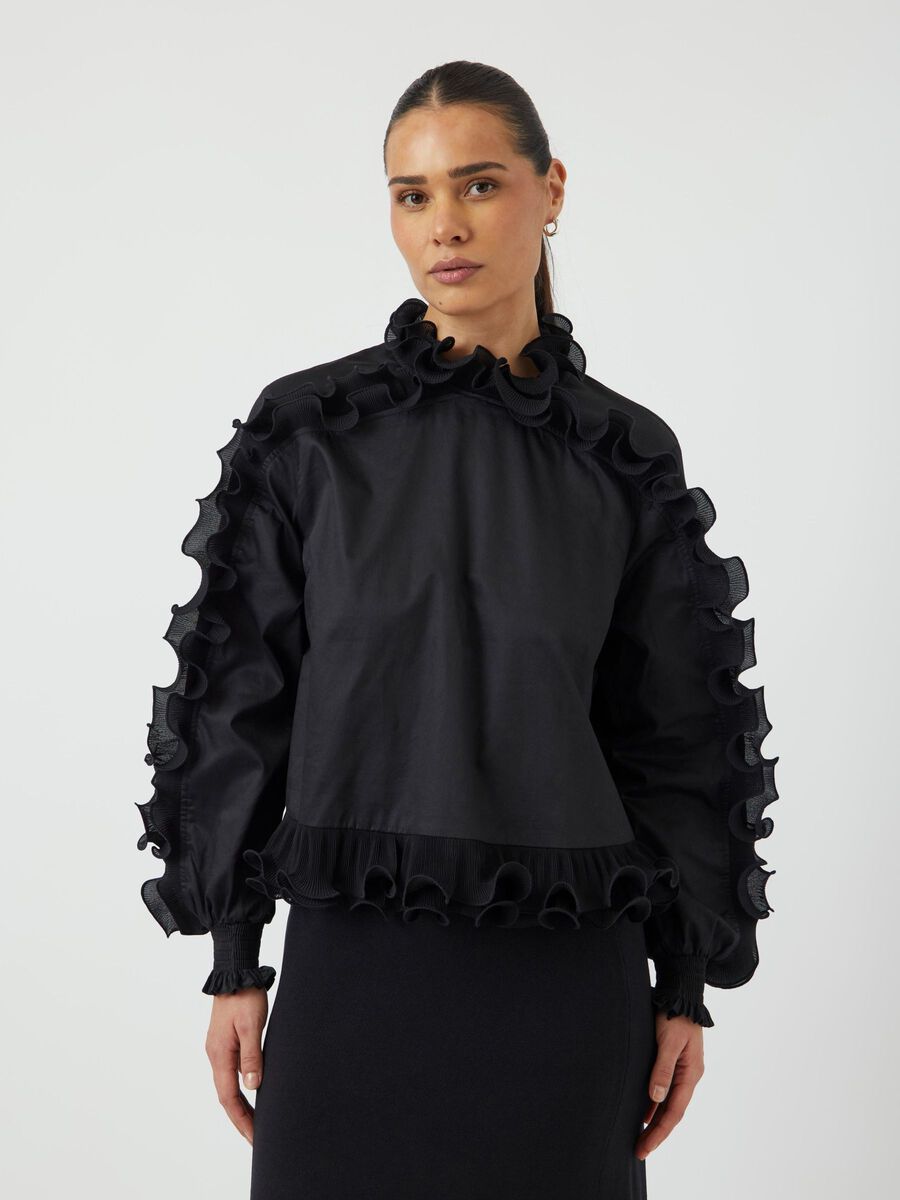 Carousel image - YASMIMA LONG SLEEVED TOP, Black | 1