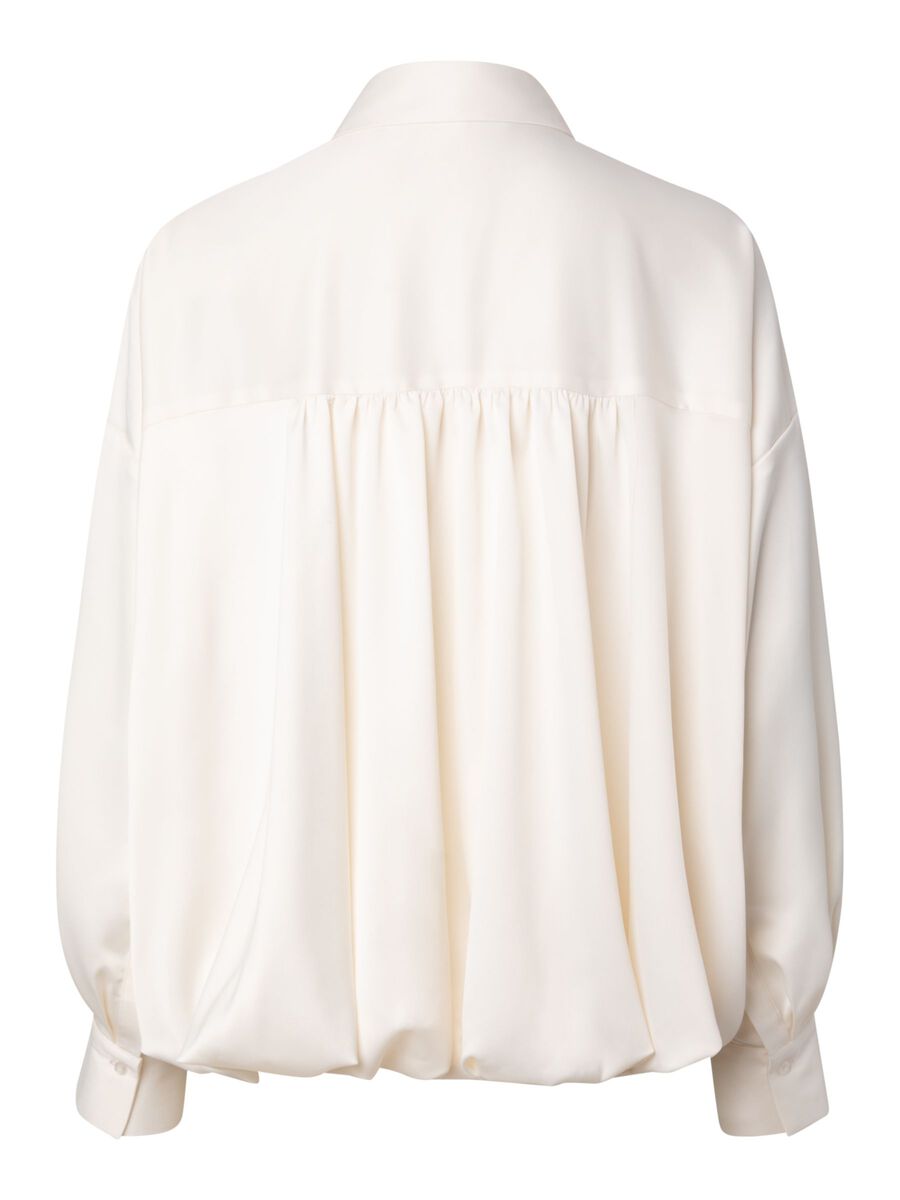 Product carousel image - YASPELLA BUBBLE HEM  SHIRT, Pristine | 2