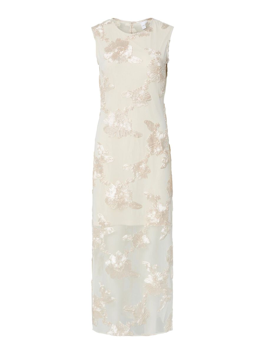 YAS YASFLOREE LONG DRESS, Gardenia, highres - 26037067_Gardenia_001.jpg