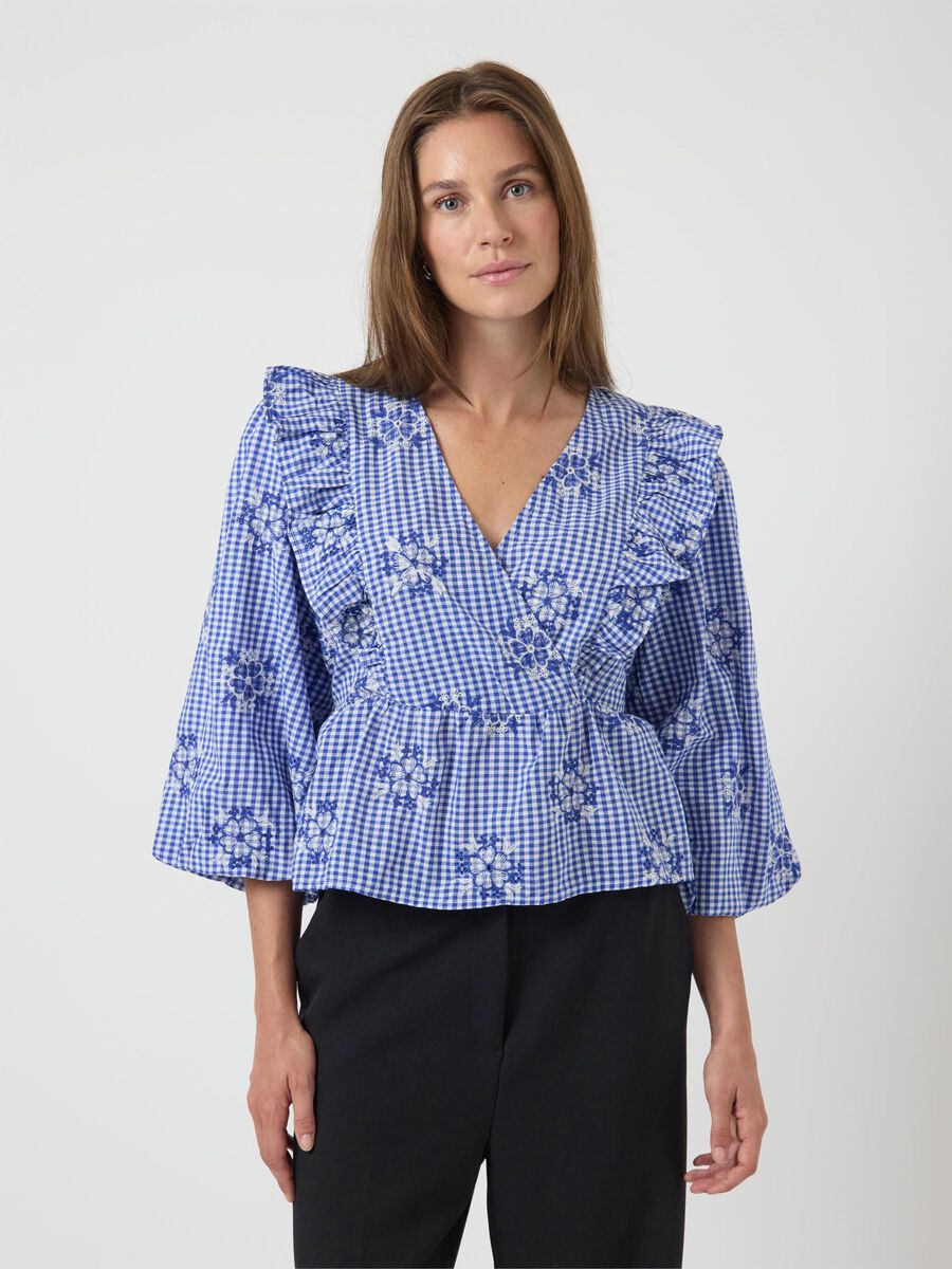 YAS YASGINGA 3/4 SLEEVED TOP, Dazzling Blue, highres - 26038336_DazzlingBlue_1208483_003.jpg