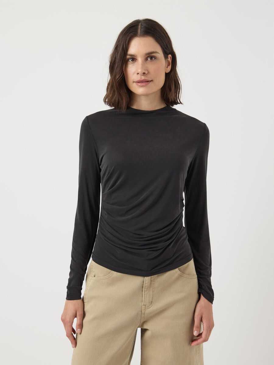 YAS YASLYSA LONG SLEEVED TOP, Black, highres - 26038928_Black_003.jpg