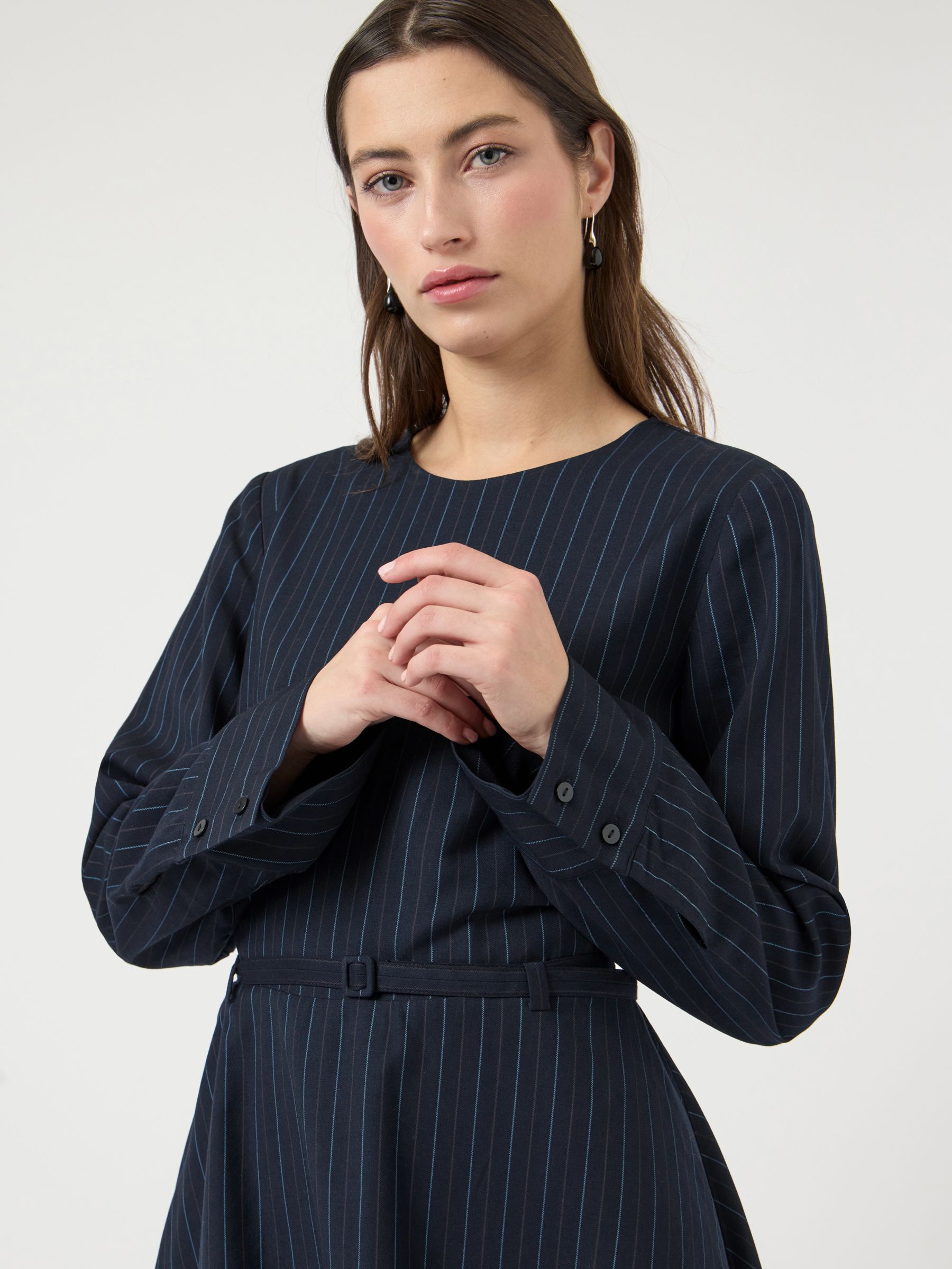YASPIMIS PINSTRIPE MINI DRESS | Blue | YAS® Germany