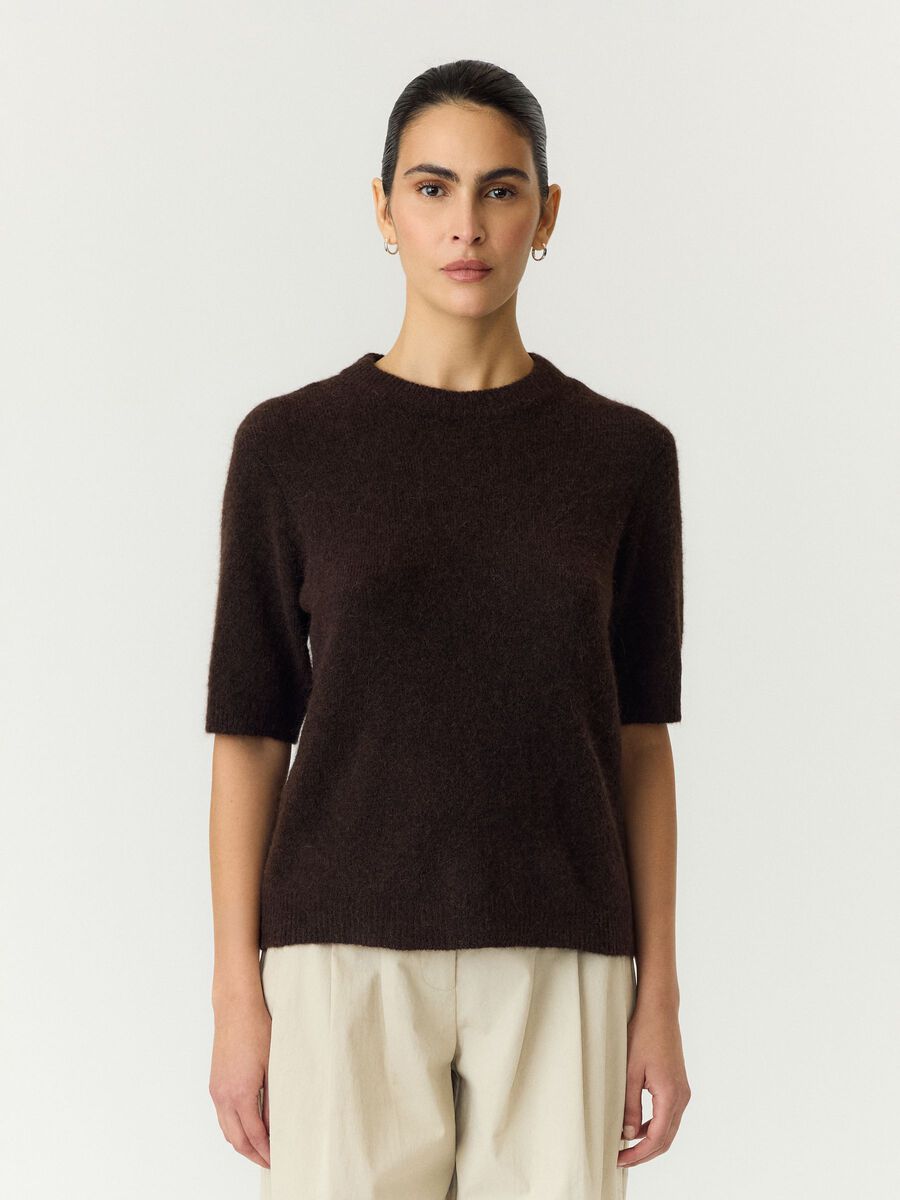 Product tile image YASJOHI SS ULLBLANDING PULLOVER, Coffee Bean 26040997_CoffeeBean