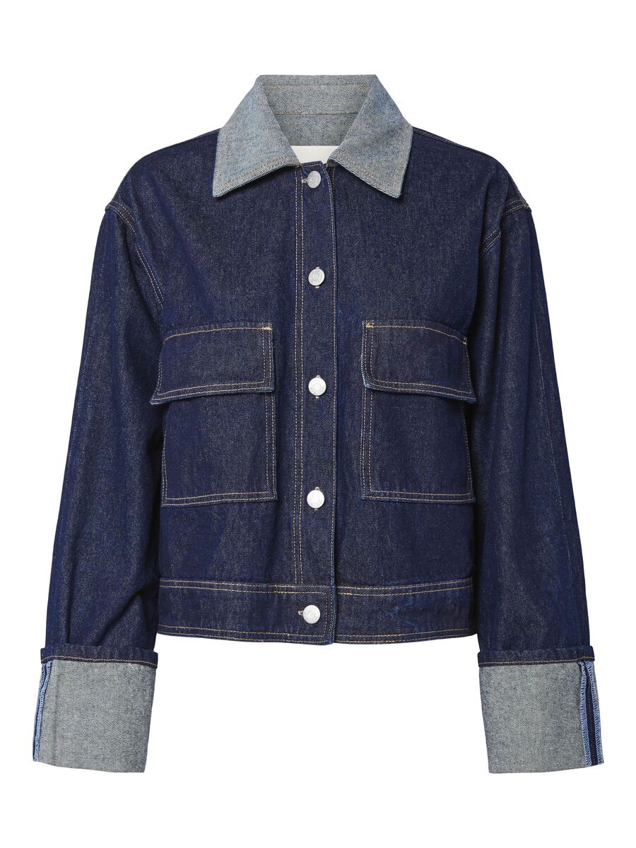 YAS YASMARIA DENIM JACKET, Dark Blue Denim, highres - 26036491_DarkBlueDenim_001.jpg