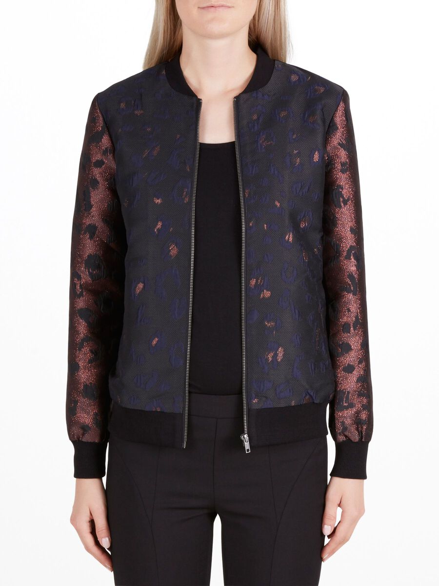 Y.A.S LEOPARD BOMBER JACKET, Black, highres - 26006367_Black_556942_003.jpg