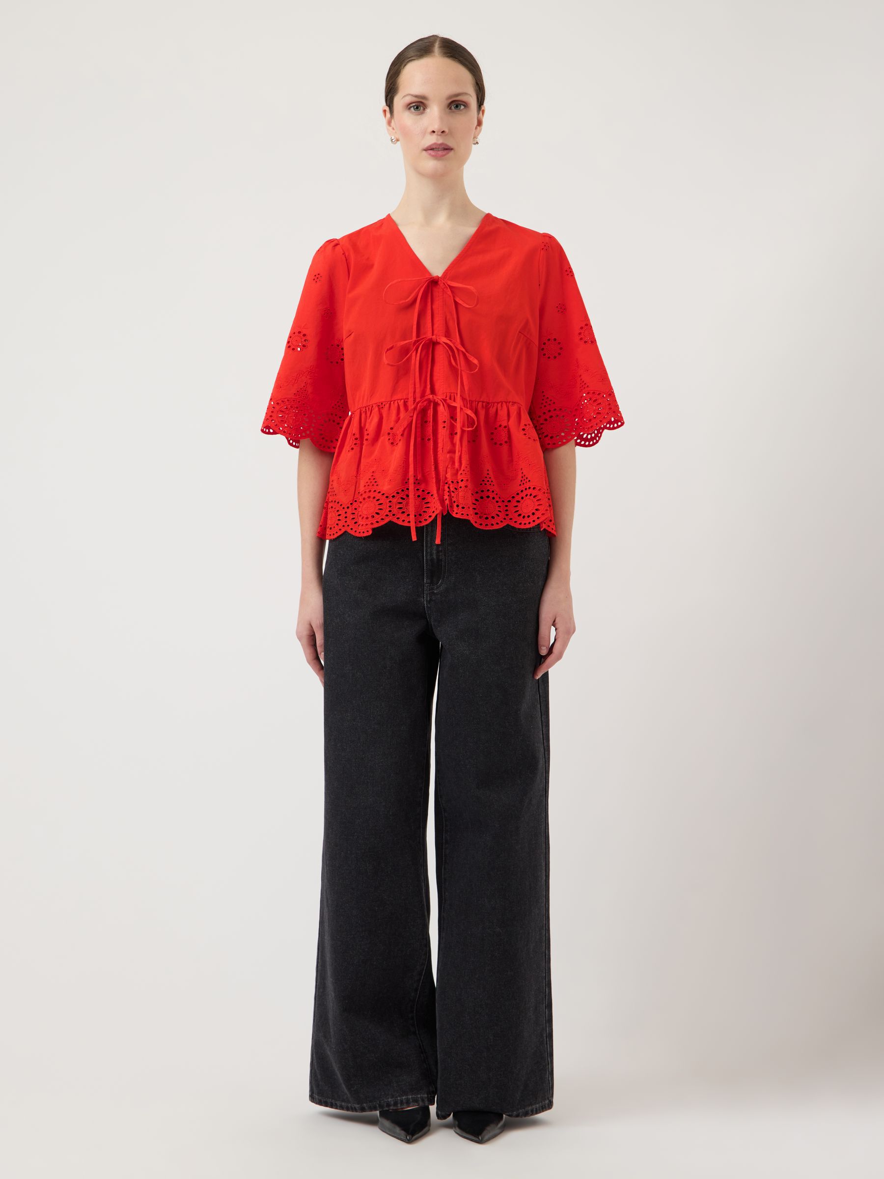 YASCORNELIA 2/4 TIE BLOUSE | Red | YAS® Sweden