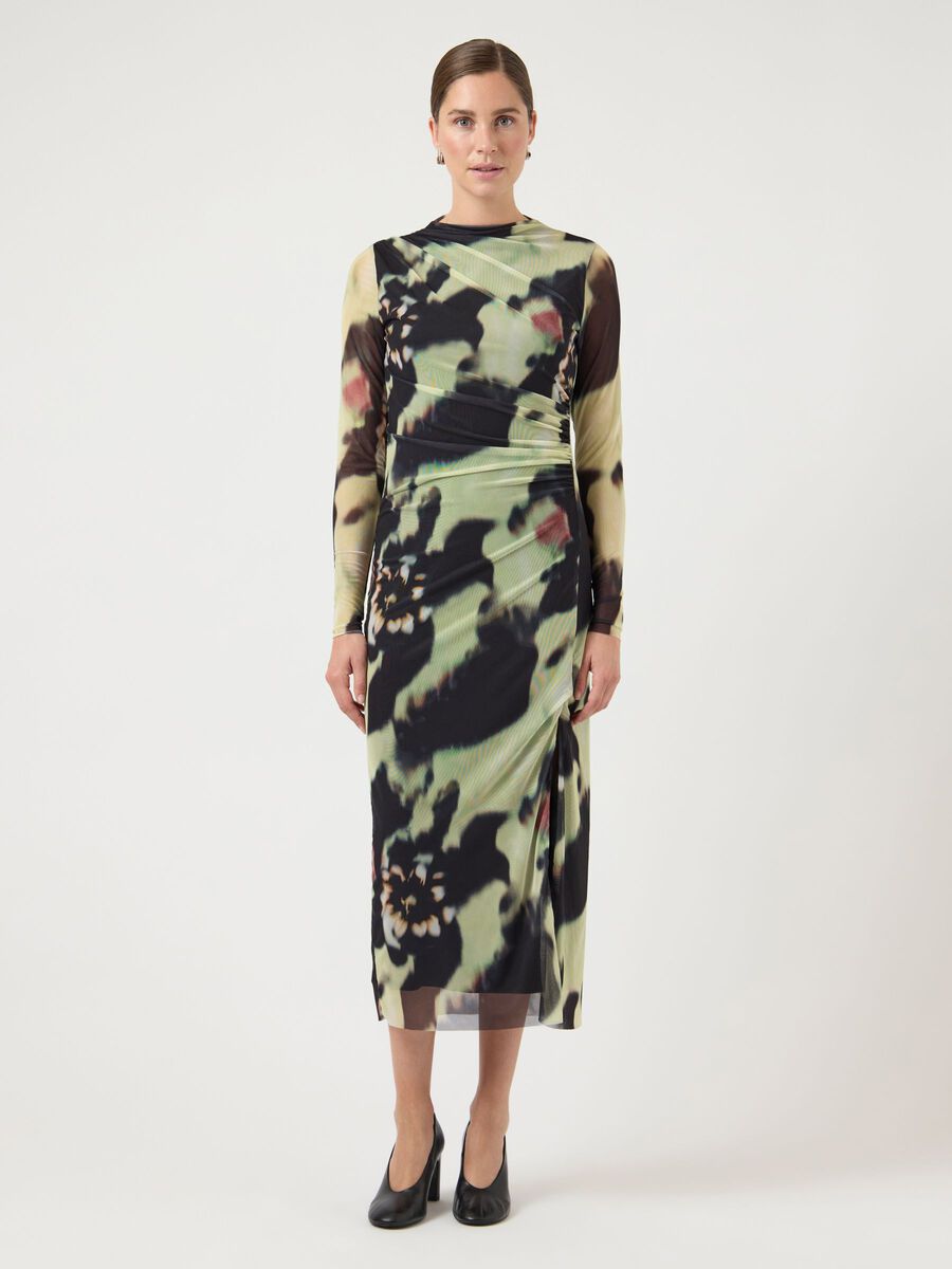 Product carousel image - YASLOMI ROBE MI-LONGUE, Dark Olive | 1