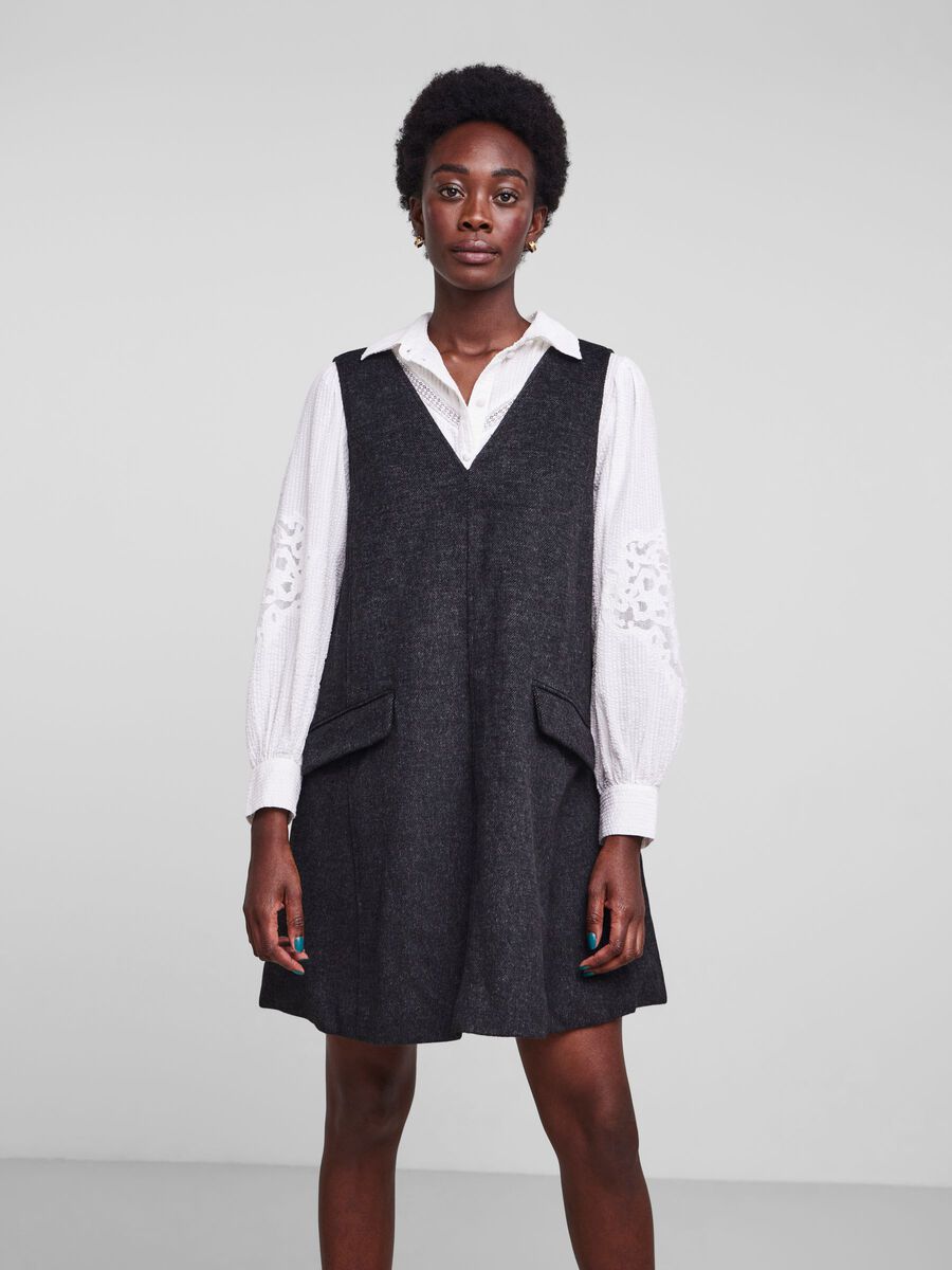 Carousel image - YASWILLA SPENCER DRESS, Dark Grey Melange | 1
