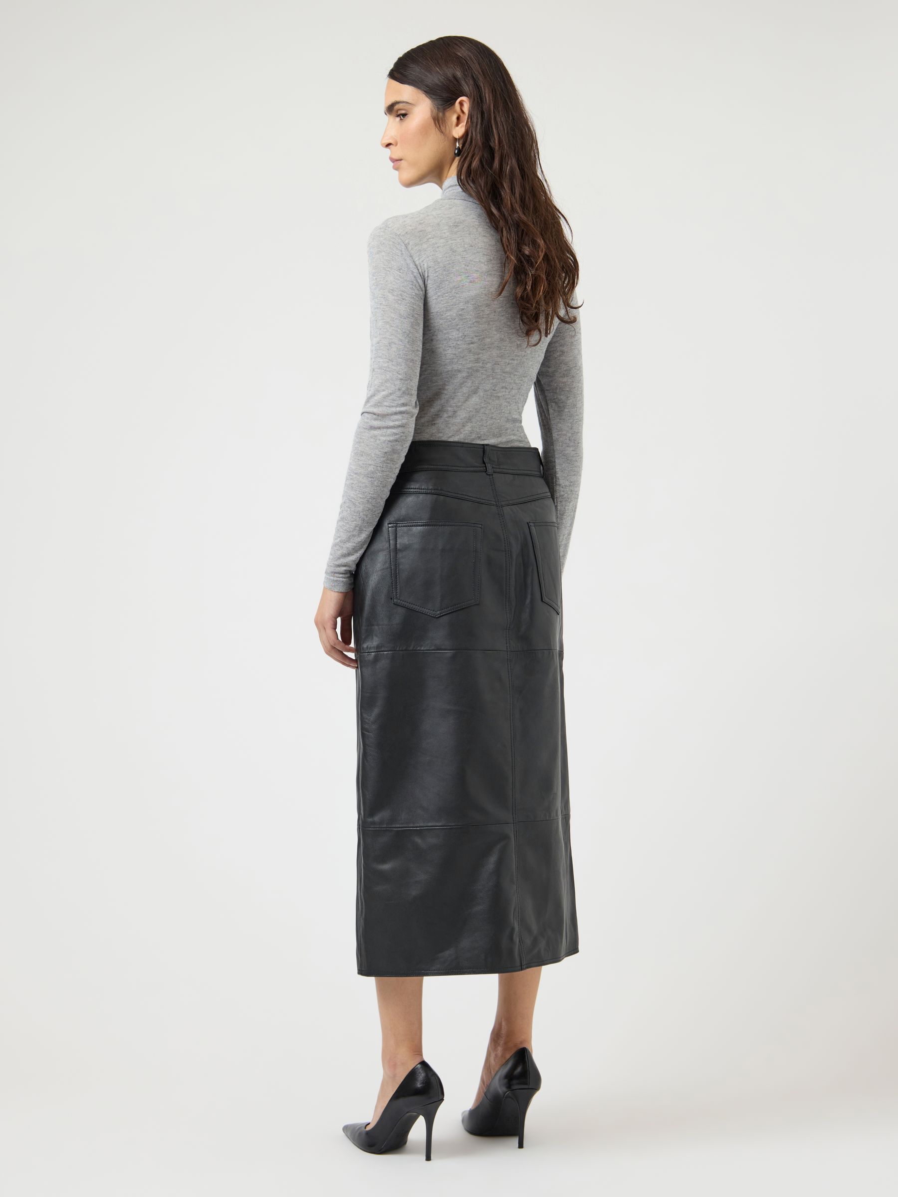 ouiディーゼルBlack O-Venus Midi Skirt S Women's Midi skirt with denim effect | Black | Diesel