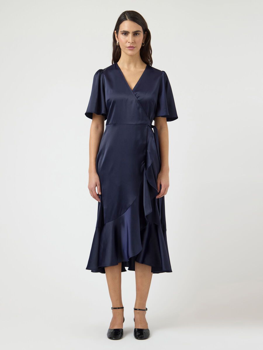 Product carousel image - YASTHEA WRAP DRESS, Evening Blue | 1