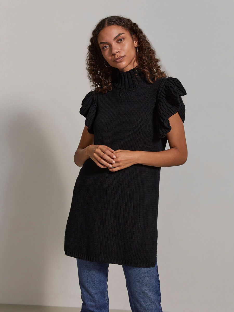 Y.A.S YASMEGGY KNITTED VEST, Black, highres - 26025807_Black_003.jpg