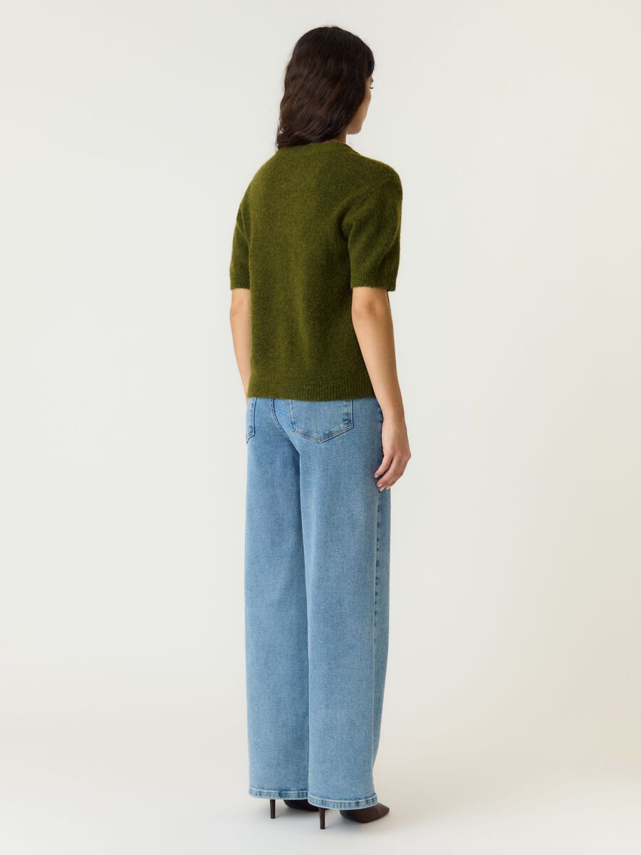 Carousel image 2 YASJOHI SS WOOL BLEND  PULLOVER, Fir Green