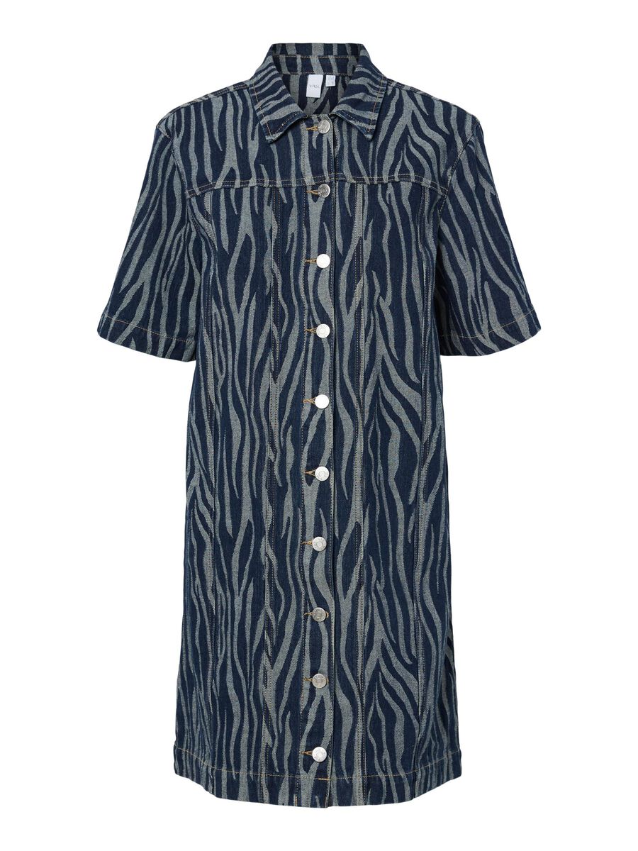 YAS YASLORA 2/4 MINI DENIM DRESS, Dark Blue Denim, highres - 26038344_DarkBlueDenim_1208583_001.jpg