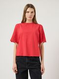 Product image thumbnail - YASLEX BRODERIE ANGLAIS T-SHIRT, Fiery Red | 1