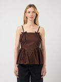 Product image thumbnail - YASMAGLY  STRAP TOP, Coffee Bean | 1