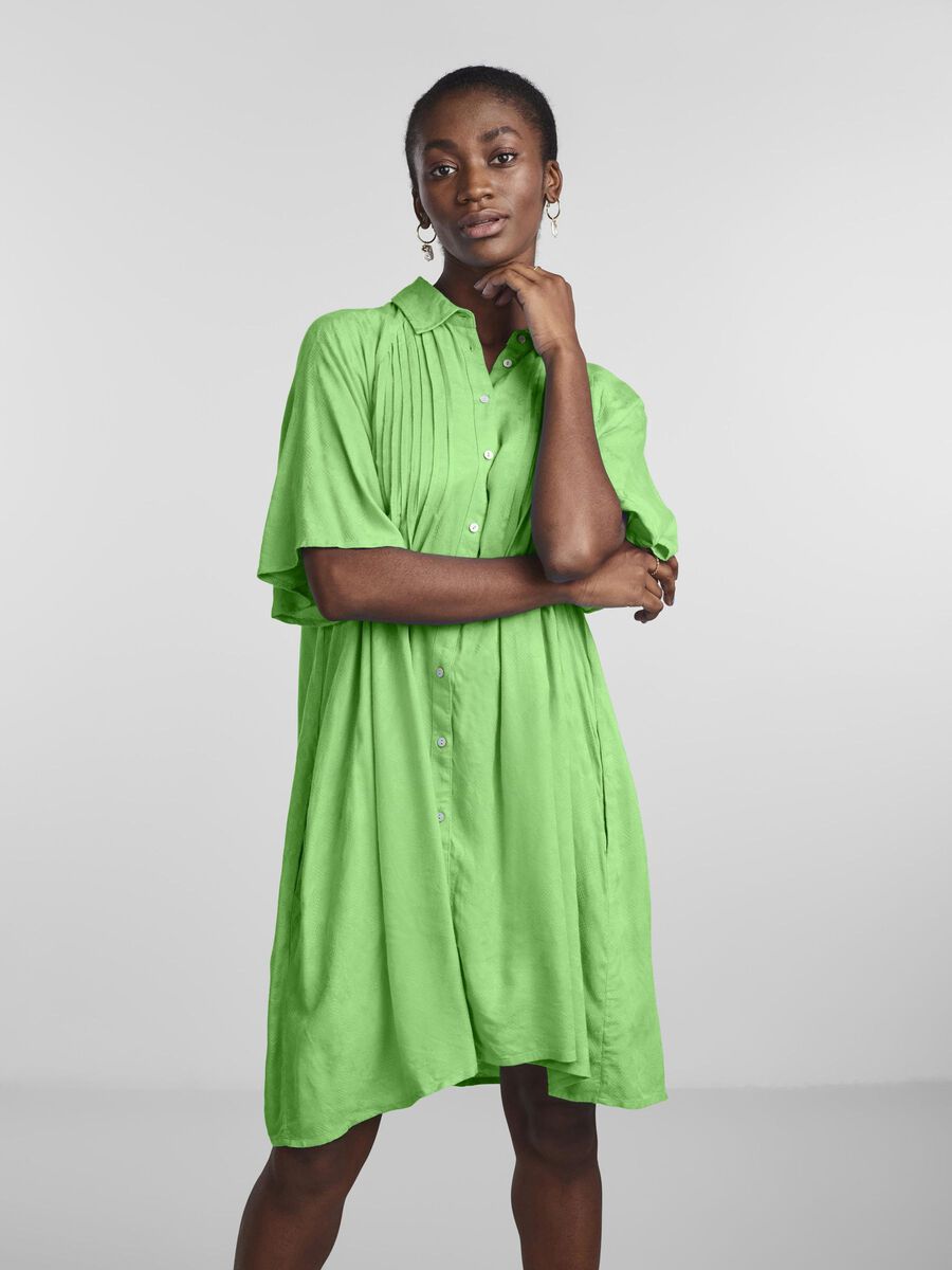 Y.A.S YASFIRA SHIRT DRESS, Summer Green, highres - 26029496_SummerGreen_003.jpg
