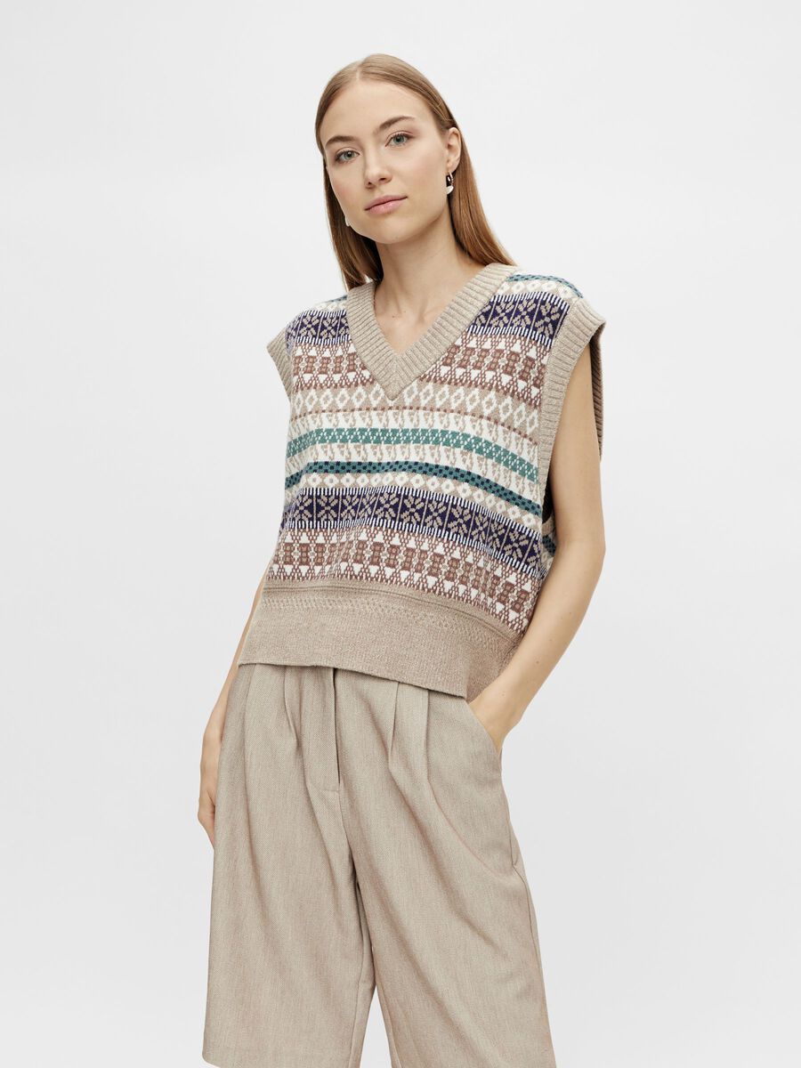 YAS YASFORREST SWEATER VEST, Tan, highres - 26025565_Tan_900699_003.jpg